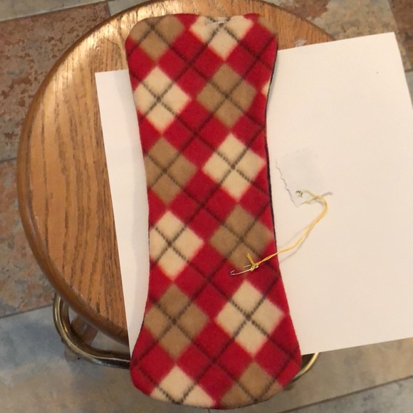 Handmade, Burp Cloths, Fleece, about 12 Inches By 6 Inches, Two Sided, Plaid - Picture 3 of 3